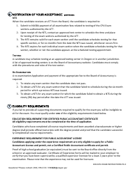 CPA Exam Application Form - Oregon, Page 3
