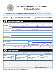CPA Exam Application Form - Oregon, Page 5