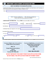 CPA Exam Application Form - Oregon, Page 8