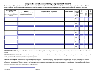 CPA Reciprocity Application Form - Oregon, Page 3