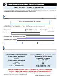 CPA Reciprocity Application Form - Oregon, Page 5