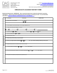Form DAS-RM Oregon Auto Accident Report Form - Oregon, Page 3
