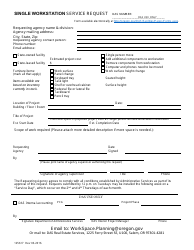 Form 125617 Single Workstation Service Request - Oregon