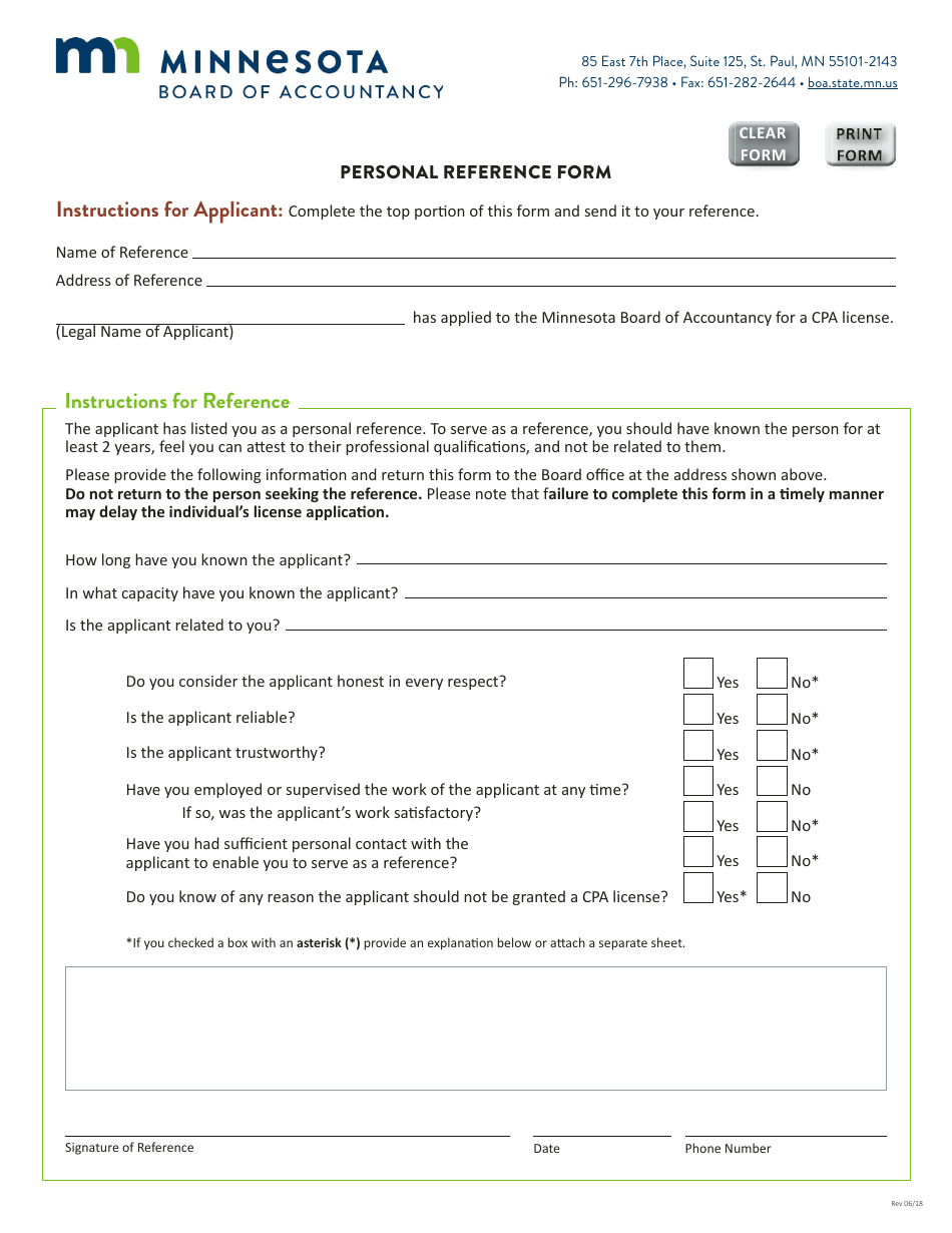 Application for Minnesota CPA Certificate (License) by Non-minnesota Exam Candidate - Minnesota, Page 7