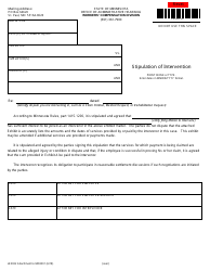 Form LE0032 Stipulation of Intervention - Minnesota