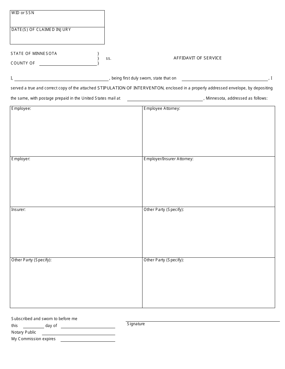 Form LE0032 Stipulation of Intervention - Minnesota, Page 2