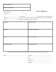 Document preview: Proof of Service - Minnesota