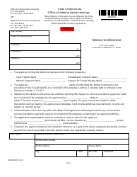 Form MN MO0001 Motion to Intervene - Minnesota