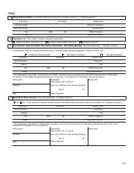 Form PW2 Work Permit Application - New York City, Page 2