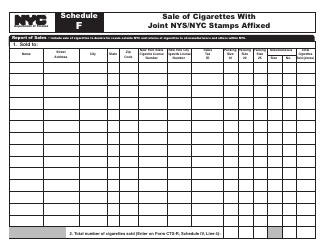 Form CTX-R Cigarette Tax Activity Report - New York City, Page 10