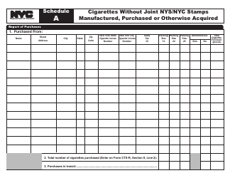 Form CTX-R Cigarette Tax Activity Report - New York City, Page 5