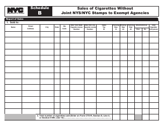 Form CTX-R Cigarette Tax Activity Report - New York City, Page 6