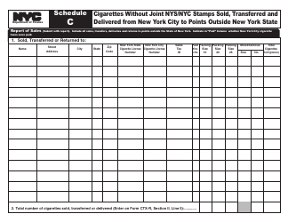 Form CTX-R Cigarette Tax Activity Report - New York City, Page 7