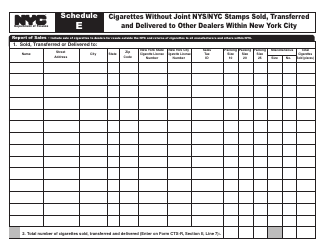 Form CTX-R Cigarette Tax Activity Report - New York City, Page 9