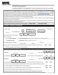 Star Exemption Homeowner Tax Benefit Application for 2019/2020 - New York City, Page 3