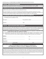 Star Exemption Homeowner Tax Benefit Application for 2019/2020 - New York City, Page 5