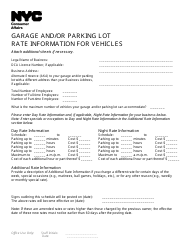 Garage and/or Parking Lot Amended Rate Information - New York City, Page 2