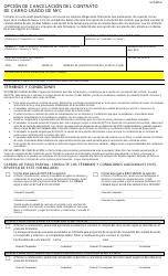 Document preview: Opcion De Cancelacion Del Contrato De Carro Usado De Nyc - New York City (Spanish)