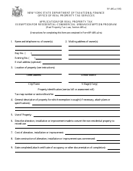 Form RP-485-A Application for Real Property Tax Exemption for Residential-Commercial Urban Exemption Program - New York