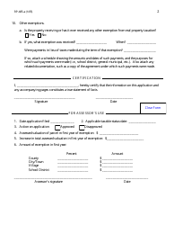Form RP-485-A Application for Real Property Tax Exemption for Residential-Commercial Urban Exemption Program - New York, Page 2