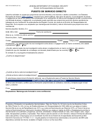 Document preview: Formulario DDD-1727A FORFFS Puesto De Servicio Directo - Arizona (Spanish)
