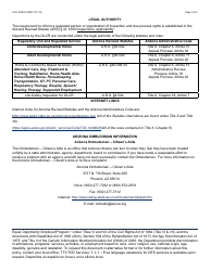Form LCR-1005A FORFF Notice of Inspection Rights - Arizona, Page 2