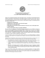 Form CS-167-PF Request for Title IV-D Child Support Services and Applicant&#039;s Rights and Responsibilities - Arizona, Page 2