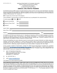 Document preview: Form HRP-1015A FORFF Annual Civil Rights Training - Arizona