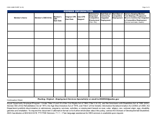 Form DDD-1406B FORFF Career Preparation and Readiness - Six-Month Report - Arizona, Page 3