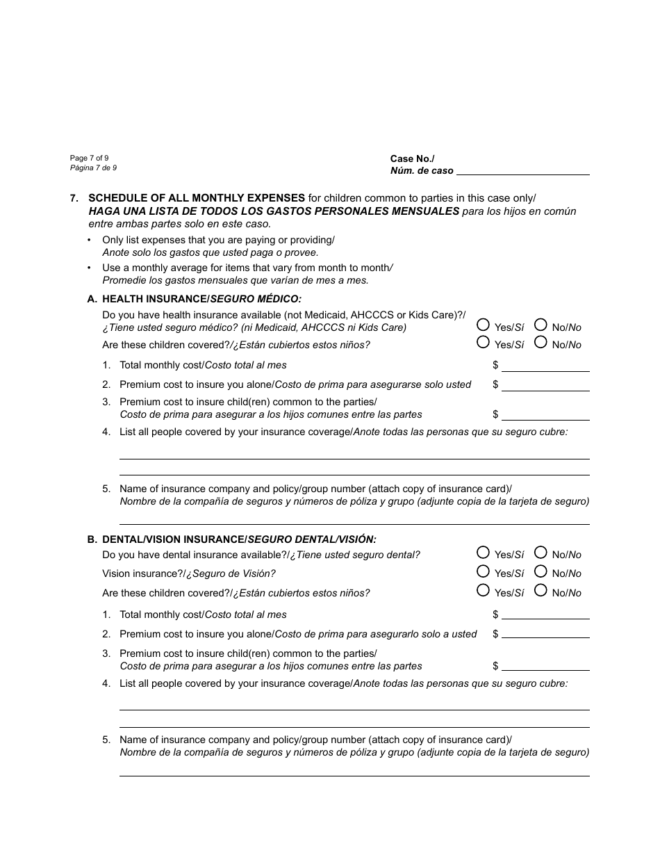 Form CSE-1178A FORFFS Paquete De Modificacion De Sustento Para Menores - Arizona, Page 12