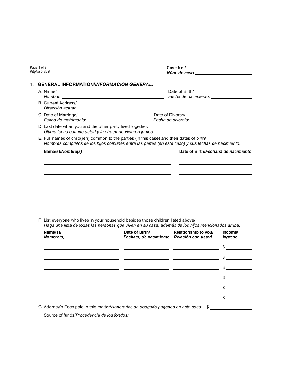 Form CSE-1178A FORFFS Paquete De Modificacion De Sustento Para Menores - Arizona, Page 8