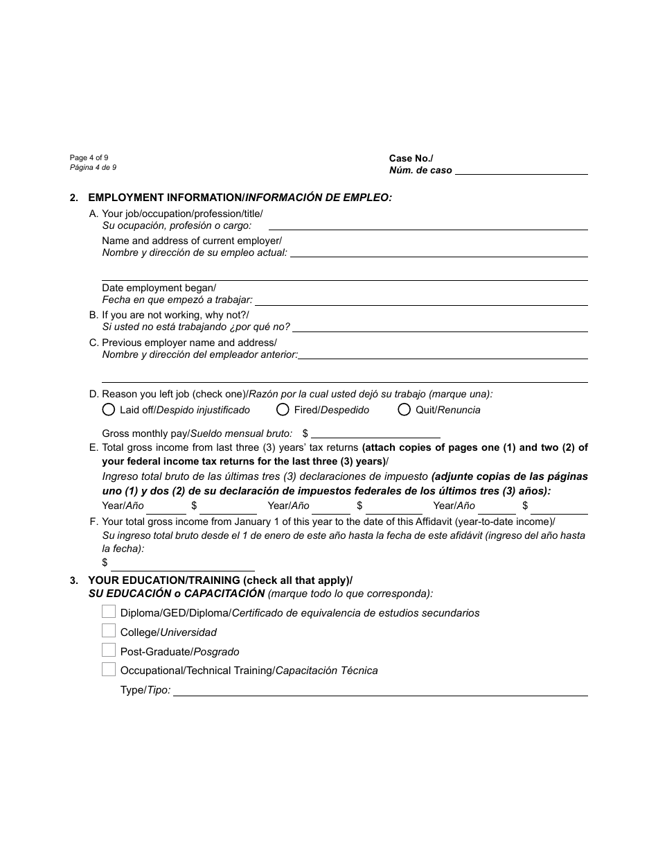 Form CSE-1178A FORFFS Paquete De Modificacion De Sustento Para Menores - Arizona, Page 9