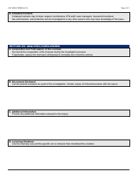 Form LCR-1080A FORENG Licensing Investigation Template - Arizona, Page 2
