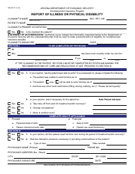 Form UB-296-FF Report of Illness or Physical Disability - Arizona