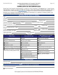 Document preview: Formulario RSA-1298A FORFFS Formulario De Recomendacion - Arizona (Spanish)