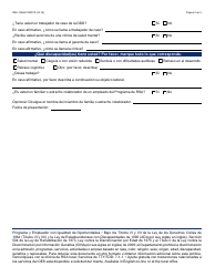 Formulario RSA-1298A FORFFS Formulario De Recomendacion - Arizona (Spanish), Page 2