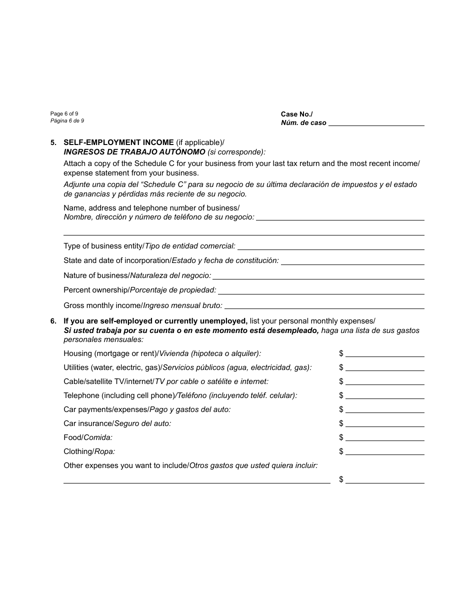 Form CSE-1170A FORFF Child Support Modification Packet - Arizona, Page 11
