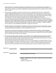 Form CSE-1284A FORF Parent&#039;s Agreement to Be Bound by Genetic Test Results - Arizona (English/Spanish), Page 2