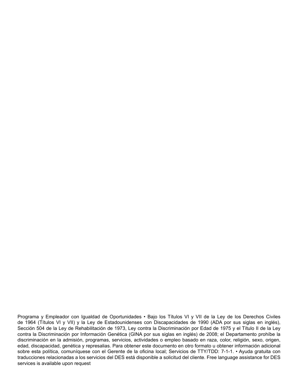 Formulario UB-126-FF-S Demanda Por Reconsideracion / Apelacion - Arizona (Spanish), Page 2