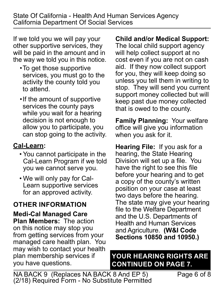 Form CF377.7F LP CalFresh Overissuance Notice - Change From Inadvertent Household Error (Ihe) to Intentional Program Violation (Ipv) - California, Page 6