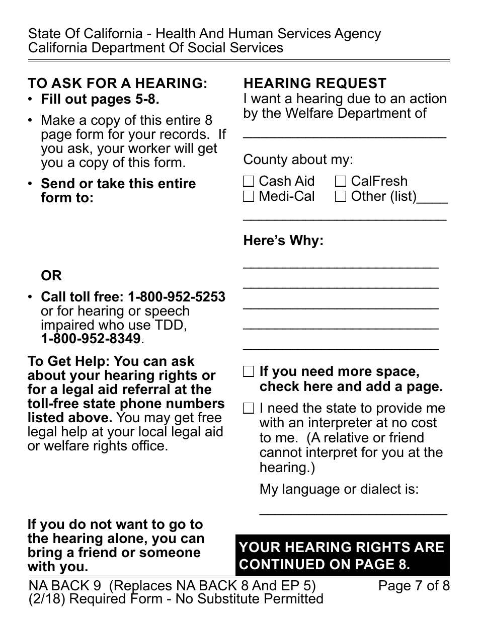 Form CF377.7F LP CalFresh Overissuance Notice - Change From Inadvertent Household Error (Ihe) to Intentional Program Violation (Ipv) - California, Page 7