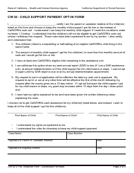 Form CW52 Child Support Payment Opt-In Form - California, Page 2