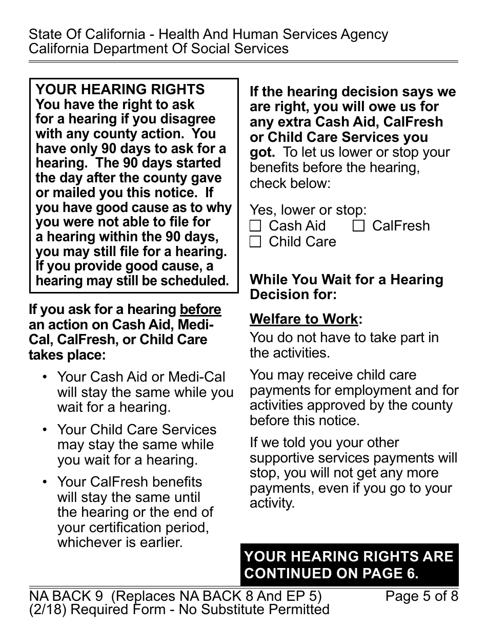 Form DFA377.7F LP CalFresh Overissuance Notice - Intentional Program Violation (Ipv) - California, Page 5