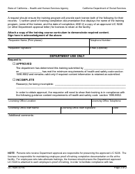 Form LIC9226 Request for Training Approval: Mandated Child Abuse Reporter Training - California, Page 2