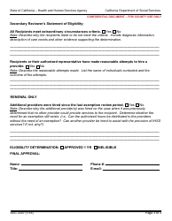 Form SOC2307 In-home Supportive Services (Ihss) Program Extraordinary Circumstances Secondary Evaluation Worksheet - California, Page 3