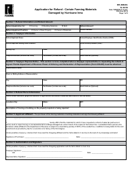 Document preview: Form DR-26SIAG Application for Refund - Certain Farming Materials Damaged by Hurricane Irma - Florida