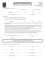 Document preview: Form DR-370026 Agreement to Audit Refund Claim - Florida