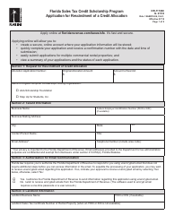 Form DR-117200 Application for Rescindment of a Credit Allocation - Florida Sales Tax Credit Scholarship Program - Florida