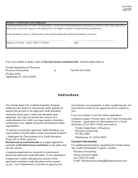 Form DR-117200 Application for Rescindment of a Credit Allocation - Florida Sales Tax Credit Scholarship Program - Florida, Page 2