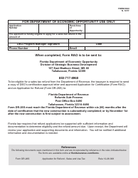 Form RAO Rural Areas of Opportunity Application for Certification Exempt Goods and Services Sales Tax Refund - Florida, Page 4
